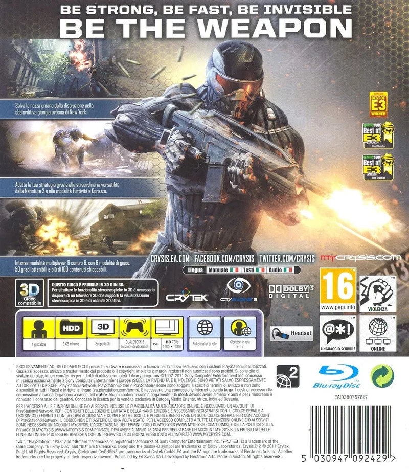 CRYSIS 2 PS3 (in italiano)