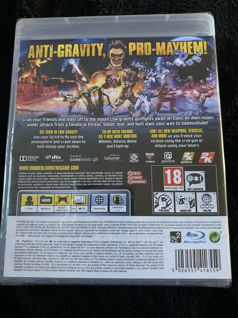 BORDERLANDS THE PRE - SEQUEL PS3 VERSIONE INGLESE