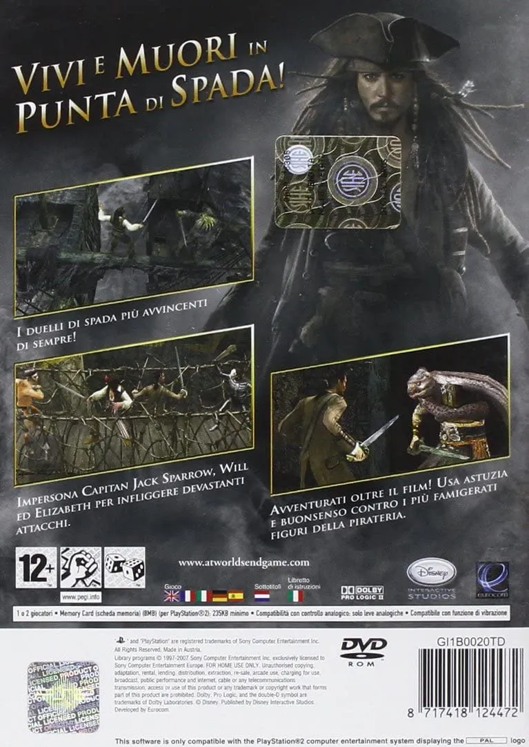 DISNEY-PIRATI DEI CARAIBI AI CONFINI DEL MONDO PS2