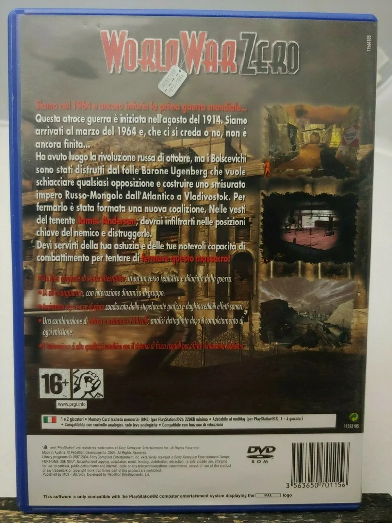 WORLD WAR ZERO - IRONSTORM PS2