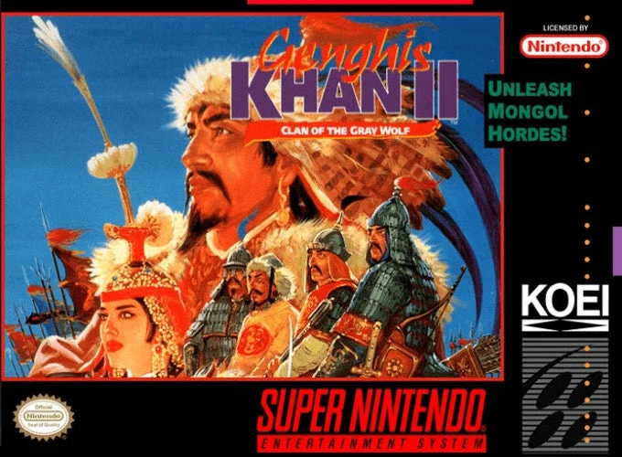 Genghis Khan II Clan of the Gray Wolf - Nintendo SNES
