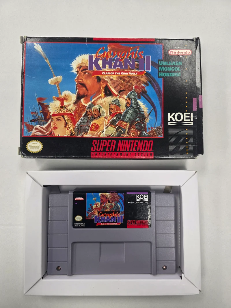Genghis Khan II Clan of the Gray Wolf - Nintendo SNES
