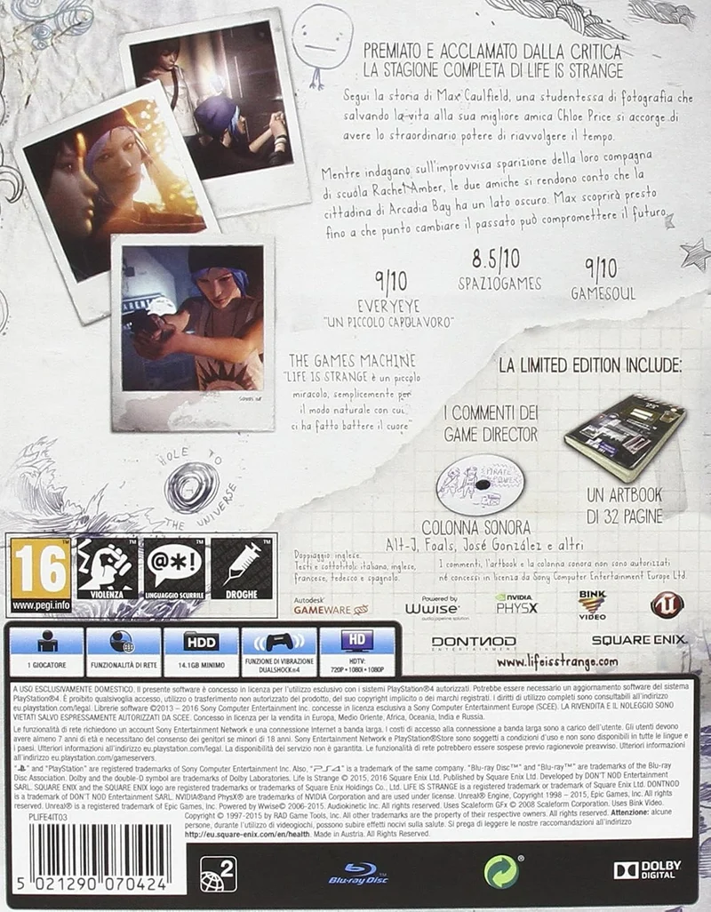 Life Is Strange Limited Edition PS4 - Usato