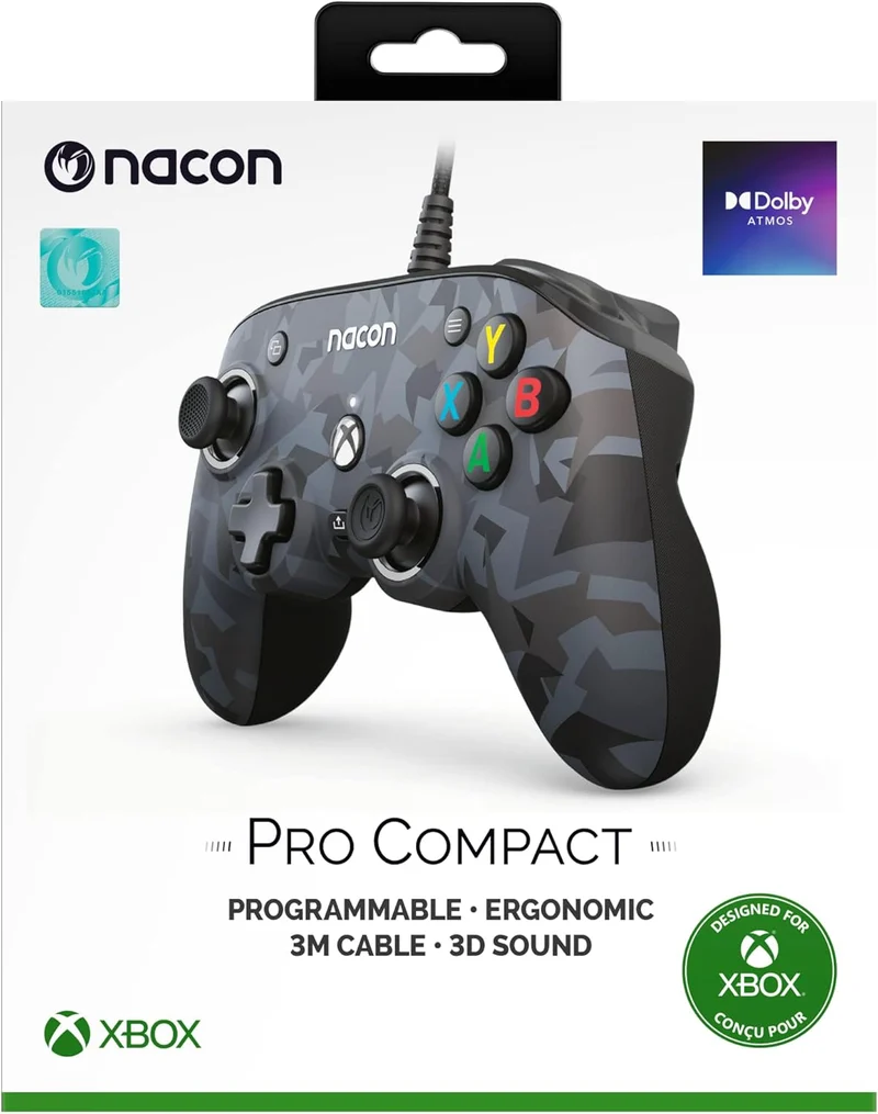 Controller Wired Xbox One Series X PC Nacon Pro Compact