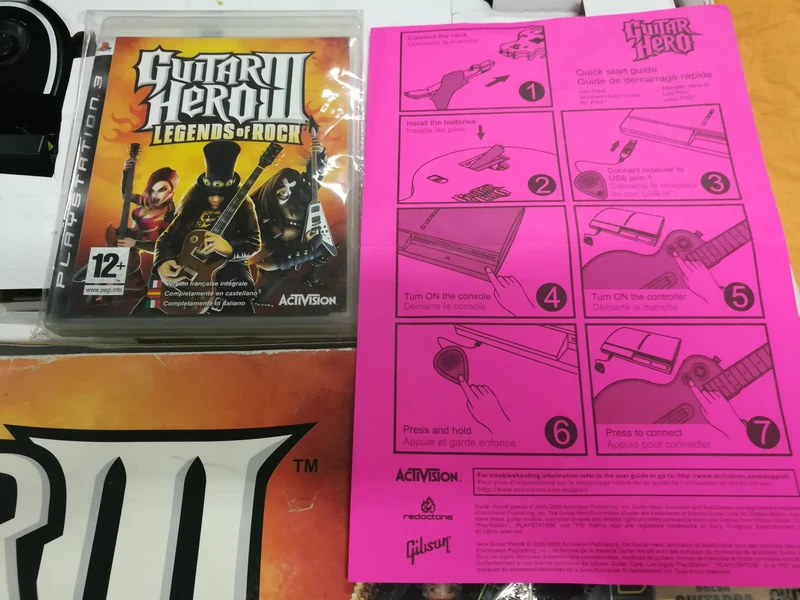 GUITAR HERO 3 LEGENDS OF ROCK PS3 (usato)(manca il sensore da collegare alla ps3)