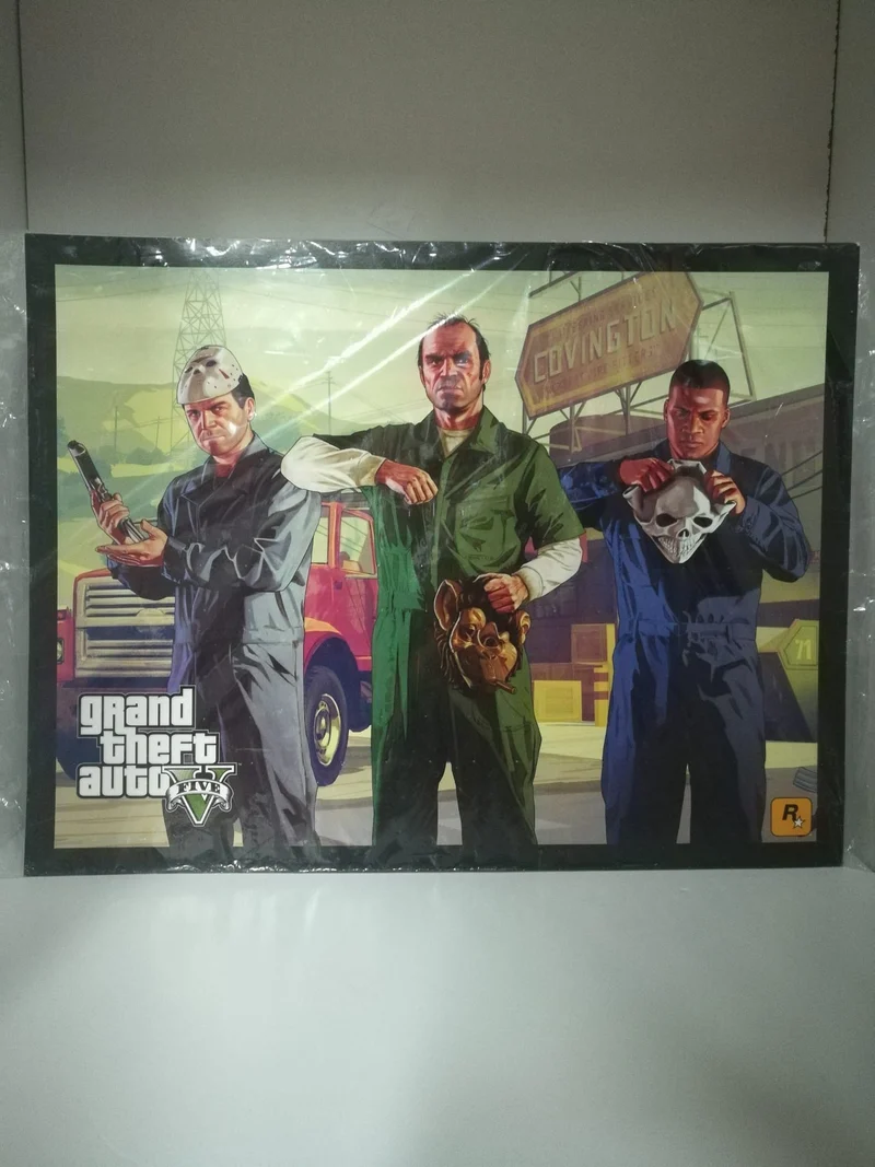 GRAND THEFT AUTO 5 FIVE GTA5 CARTONATO NUOVO 27X21 cm ORIGINALE