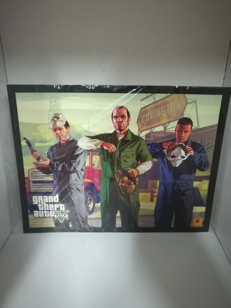 GRAND THEFT AUTO 5 FIVE GTA5 CARTONATO NUOVO 27X21 cm ORIGINALE