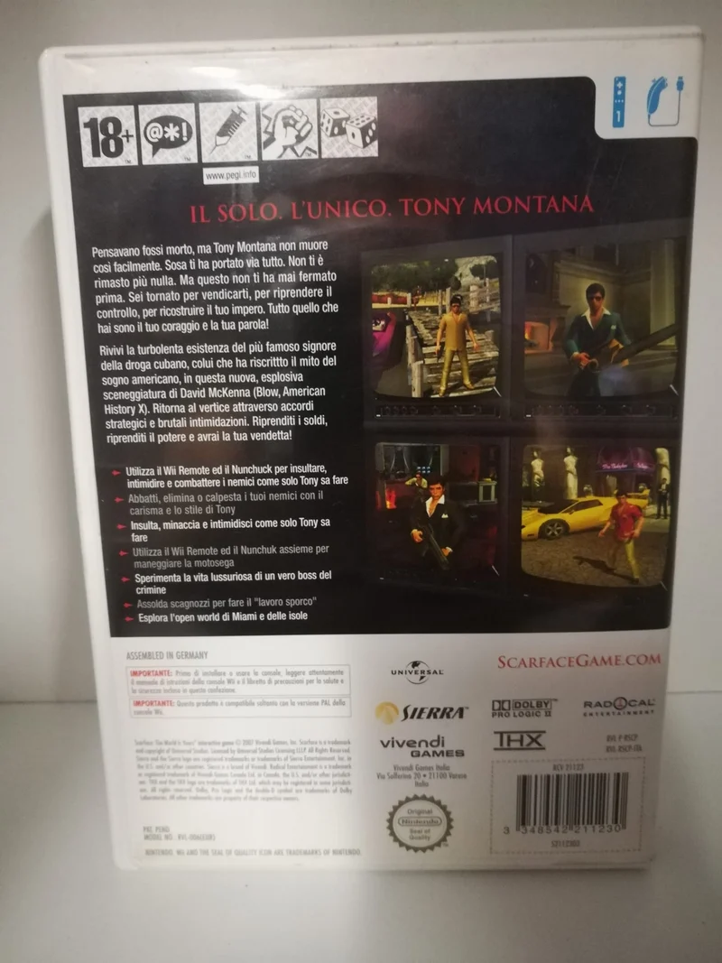 SCARFACE THE WORLD IS YOURS WII NINTENDO (versione italiana)(usato garantito)