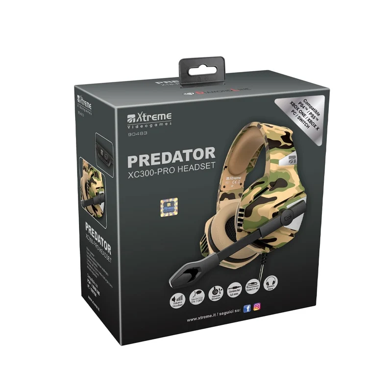 Cuffie Gaming Predator XC-300 Pro Multipiattaforma Xtreme