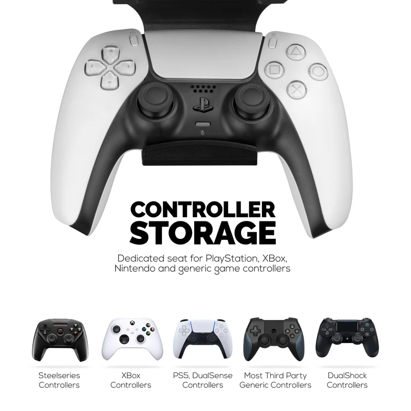 Supporto da scrivania e gancio per controller di gioco per SteelSeries Arctis Nova Pro Wireless, Nova Pro Omni e Nova Elite Base Station.