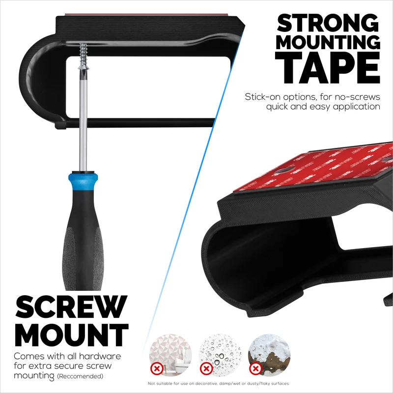 Supporto da tavolo per SteelSeries Arctis Nova Pro Wireless, Nova Pro Omni e stazione base Nova Elite: fissaggio sicuro, installazione semplice con viti o nastro VHB.