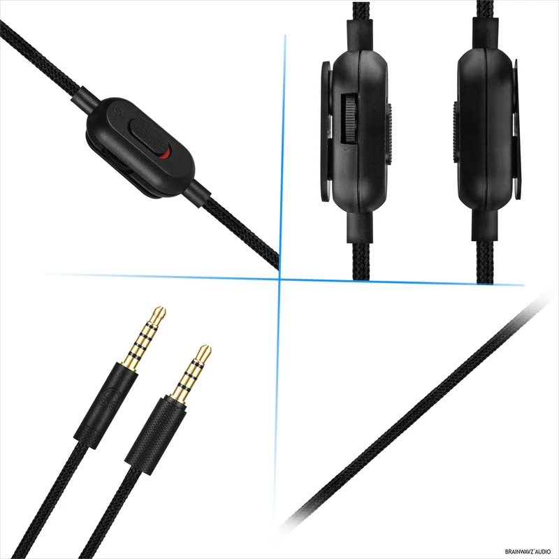 Cavo audio sostitutivo compatibile con Logitech G Pro, G Pro X, G433, G233 – Telecomando in linea con controllo del volume e disattivazione dell'audio