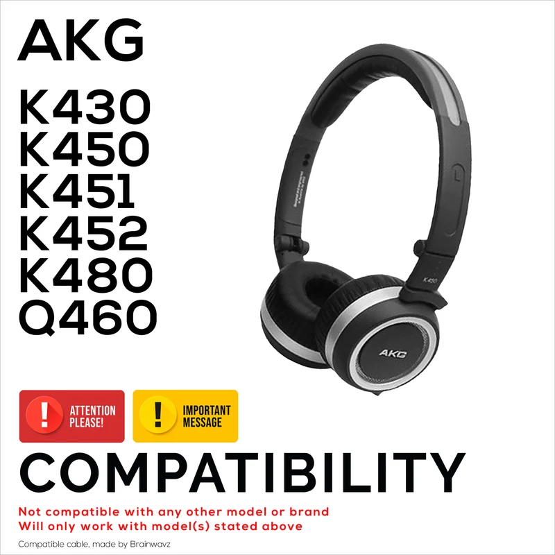Cavo audio sostitutivo compatibile con AKG K430 K450 K451 K452 K480 e Q460 – Telecomando in linea