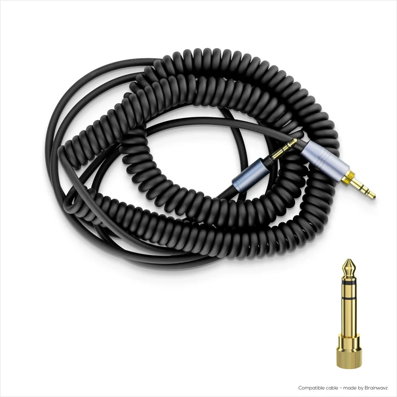 Cavo audio sostitutivo a spirale compatibile con Sony WH-1000XM5, 1000XM4, 1000XM3, 1000XM2, XB910N, CH700N, CH710N, MDR-XB950BT, XB950N1, 1000X