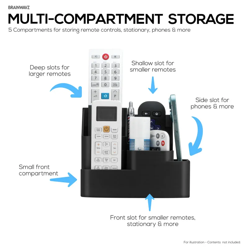 Organizer da parete per telecomando e giochi – Supporto per telecomando/cellulare con ganci rimovibili per cuffie e controller