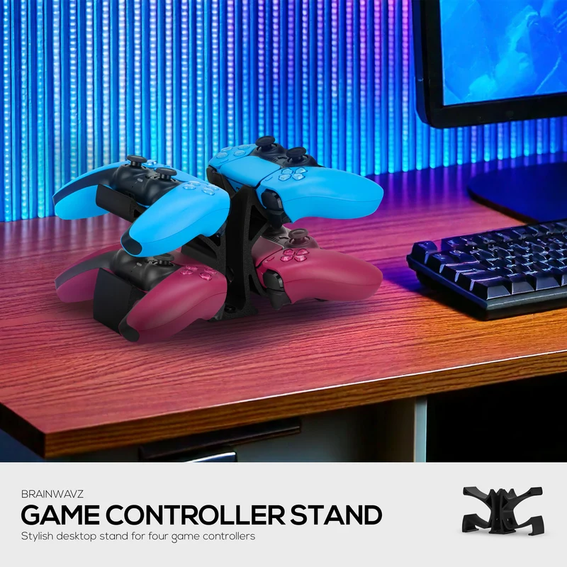 Supporto per controller di gioco da tavolo - Contiene 4 controller, supporto per gamepad per PS5, Xbox, PlayStation, Nintendo, Legacy, Retro e altro