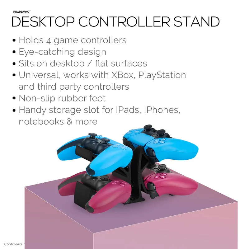 Supporto per controller di gioco da tavolo - Contiene 4 controller, supporto per gamepad per PS5, Xbox, PlayStation, Nintendo, Legacy, Retro e altro