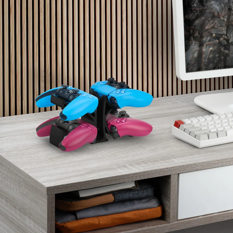 Supporto per controller di gioco da tavolo - Contiene 4 controller, supporto per gamepad per PS5, Xbox, PlayStation, Nintendo, Legacy, Retro e altro