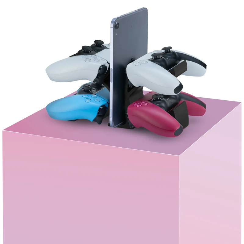 Supporto per controller di gioco da tavolo - Contiene 4 controller, supporto per gamepad per PS5, Xbox, PlayStation, Nintendo, Legacy, Retro e altro