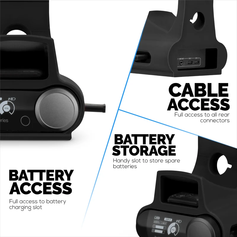 Supporto per cuffie e controller di gioco progettato per le cuffie Steelseries Arctis Nova Pro Wireless, Nova Pro Omni e Nova Elite con dock per la stazione base wireless.