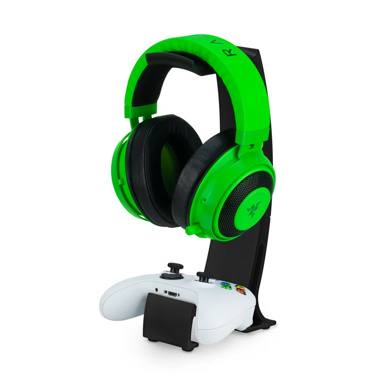 Supporto per cuffie e supporto per controller di gioco: elegante supporto per cuffie e supporto per gamepad per Xbox, PlayStation, Nintendo, Legacy, Retro e altro