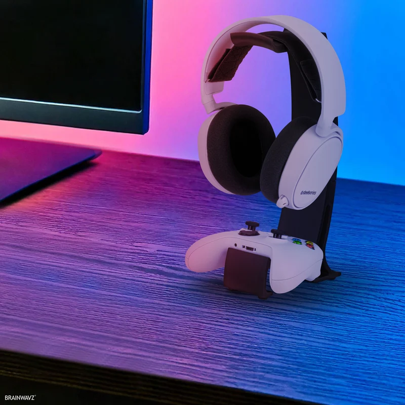 Supporto per cuffie e supporto per controller di gioco: elegante supporto per cuffie e supporto per gamepad per Xbox, PlayStation, Nintendo, Legacy, Retro e altro