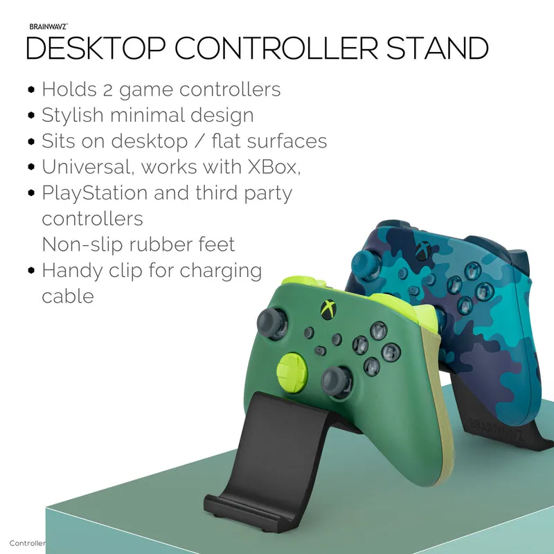 Supporto per doppio controller di gioco da tavolo - Design elegante e minimalista, adatto per PS5, Xbox, Switch, PC e gamepad retrò