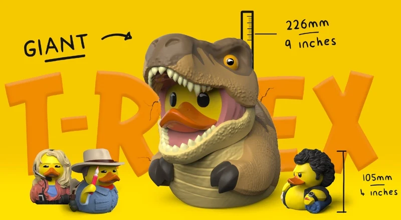 JURASSIC PARK - SUPER LIMITED EDITION - T-REX - GIANT TUBBZ COSPLAYING DUCK DA COLLEZIONE