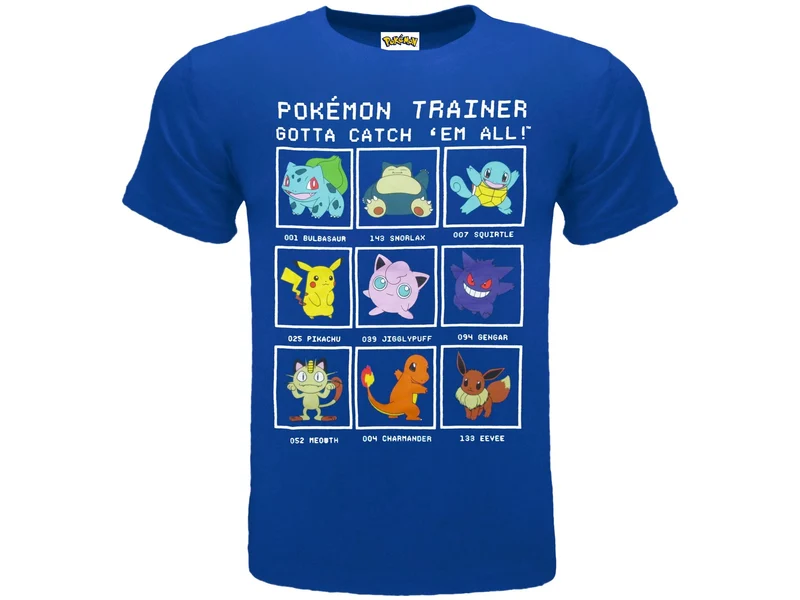 T-Shirt Pokémon Trainer (ORIGINALE)(100% COTONE)Bimbo e Bimba