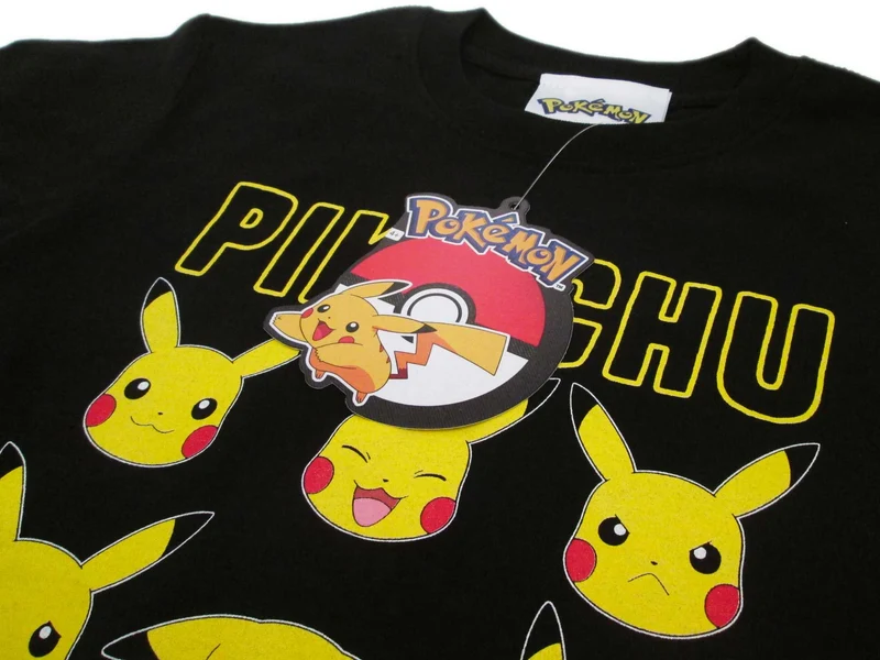 T-Shirt Pokemon - Pikachu (ORIGINALE)(100% COTONE)Bimbo e Bimba