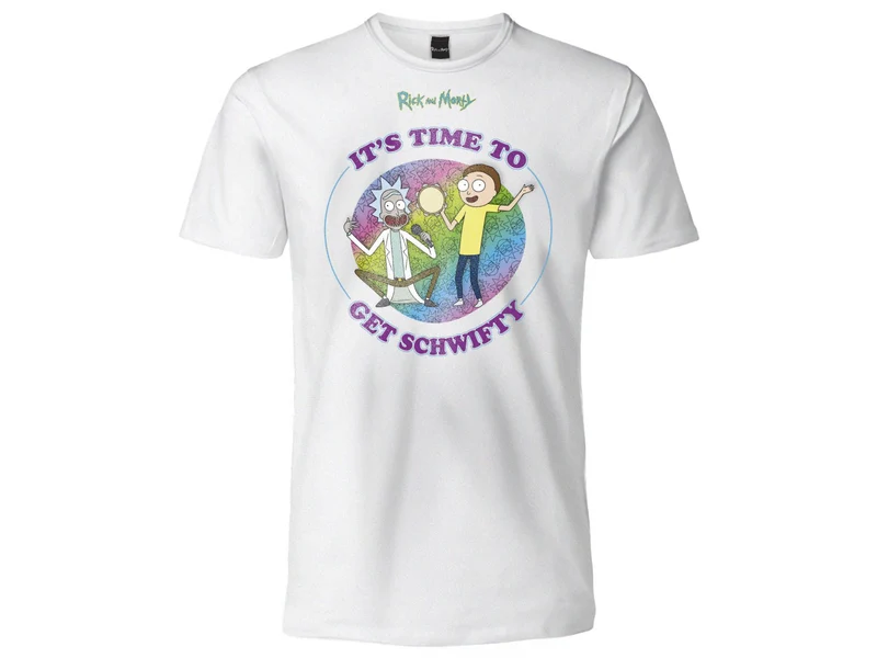 T-Shirt Rick And Morty - It's time to get schwifty (Cotone 100%)E(100% Originale)