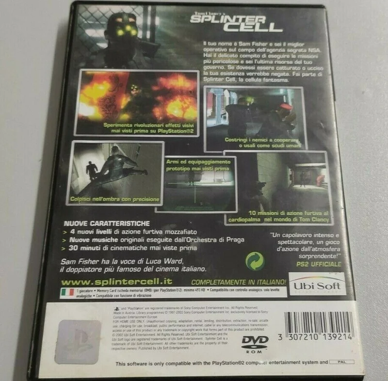 TOM CLANCY'S SPLINTER CELL PS2