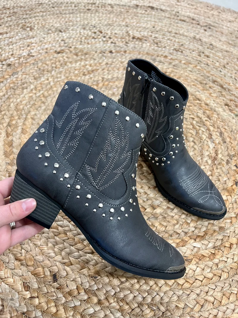 Black Western Booties