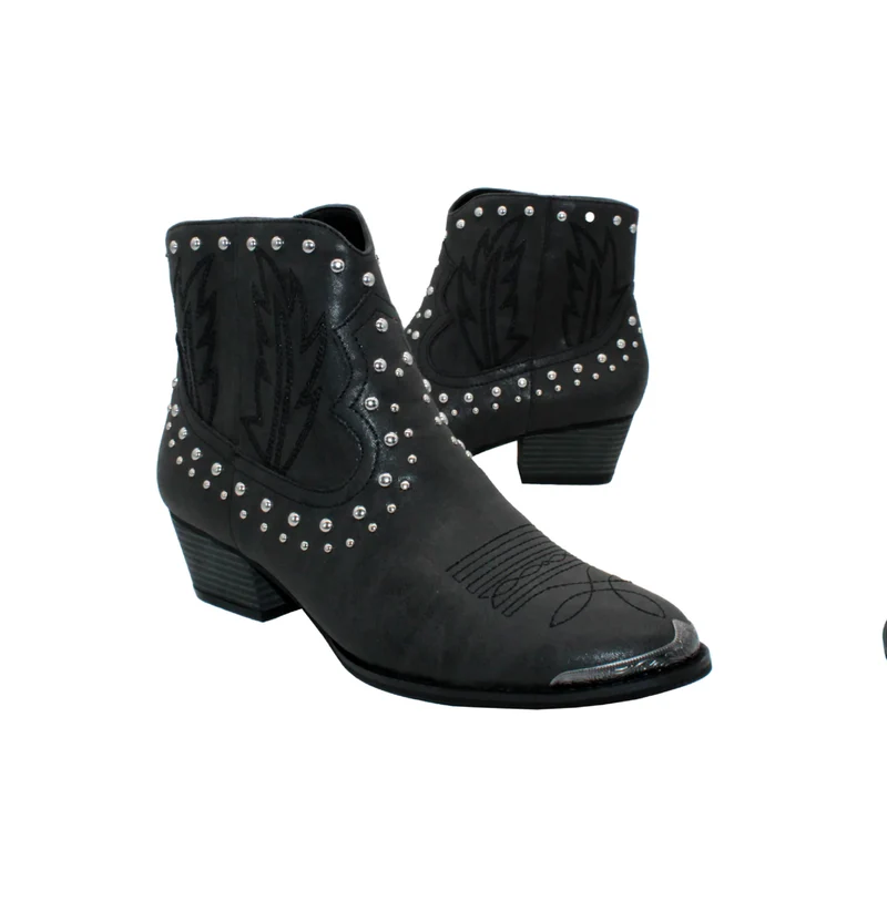 Black Western Booties