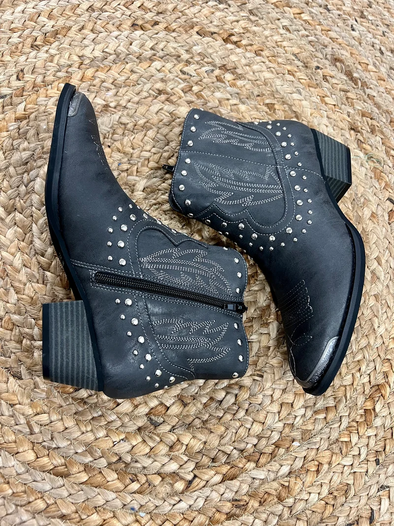 Black Western Booties