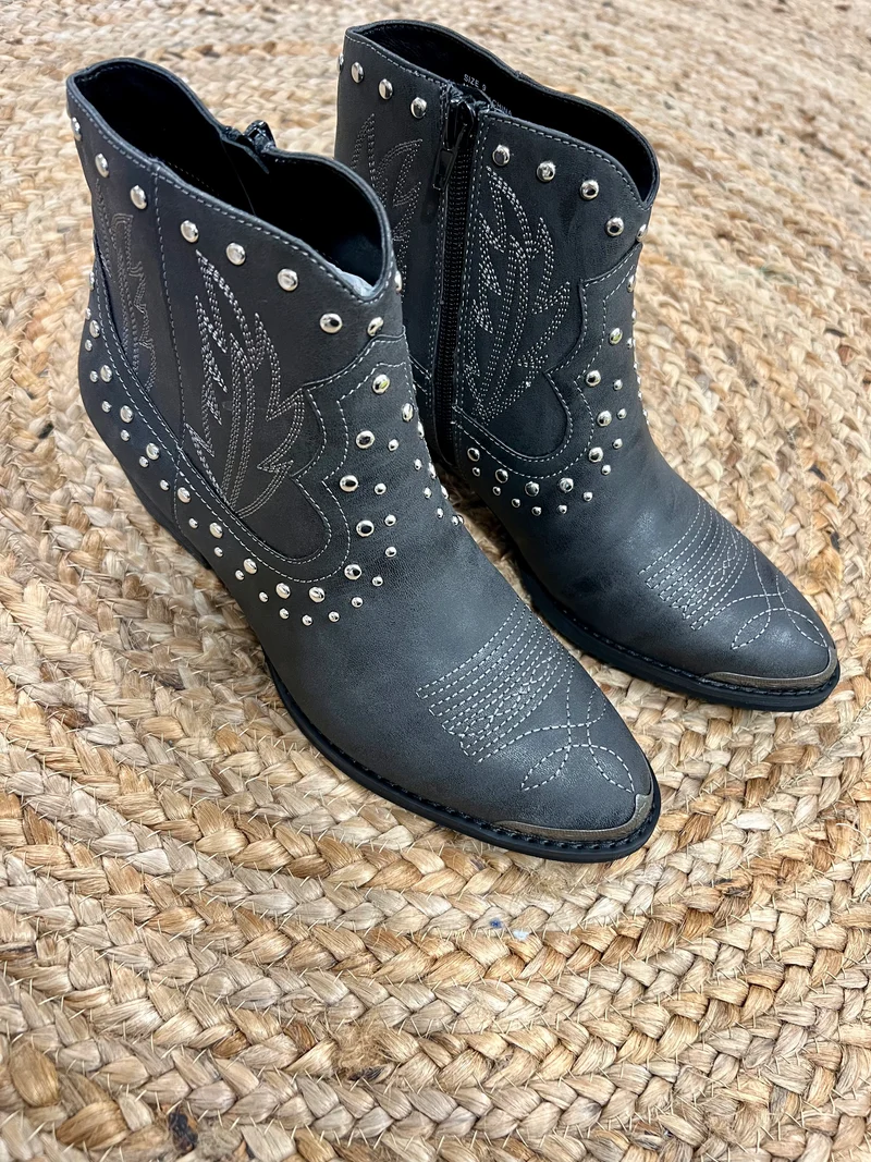 Black Western Booties