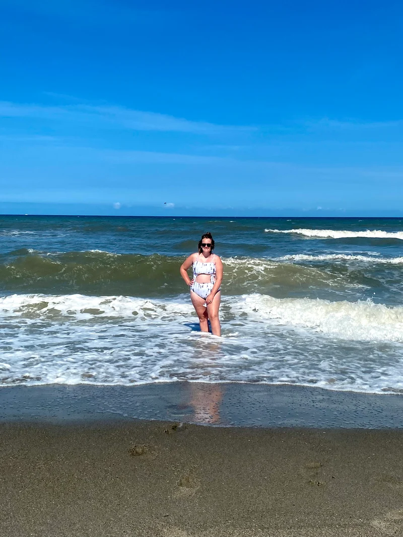 White/Black Marble Swimsuit