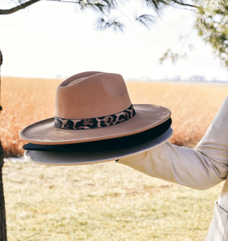 Leopard Band Boho Hat