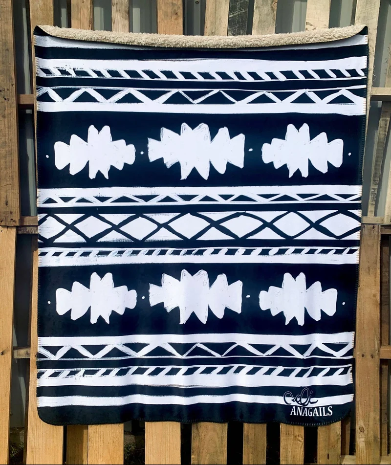 Black Aztec Blanket
