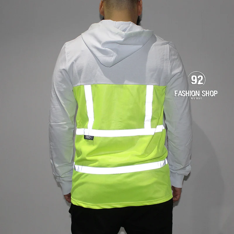 FELPA UOMO CON CAPPUCCIO ZIP RETRO CATARINFRAGENTE BIANCO ART. FE21