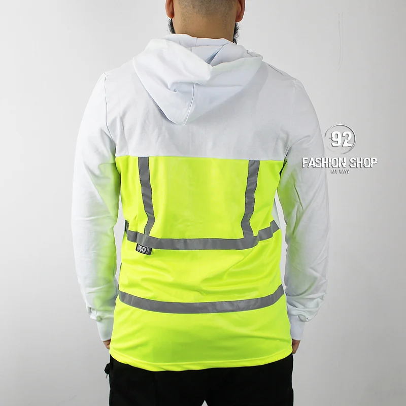 FELPA UOMO CON CAPPUCCIO ZIP RETRO CATARINFRAGENTE BIANCO ART. FE21