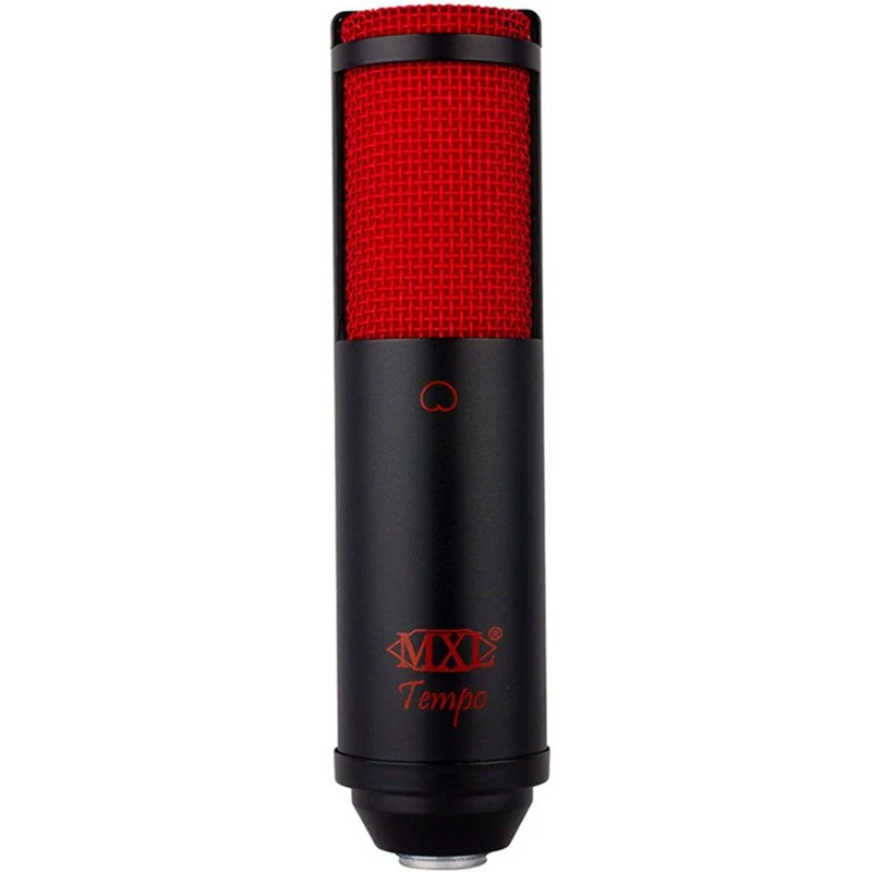 MXL Tempo USB Condenser Mic w/ Headphone Output (Black / Red)