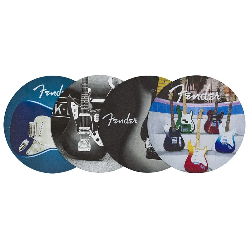 Fender Guitars Coasters 4-Pack Multi-Color Leather