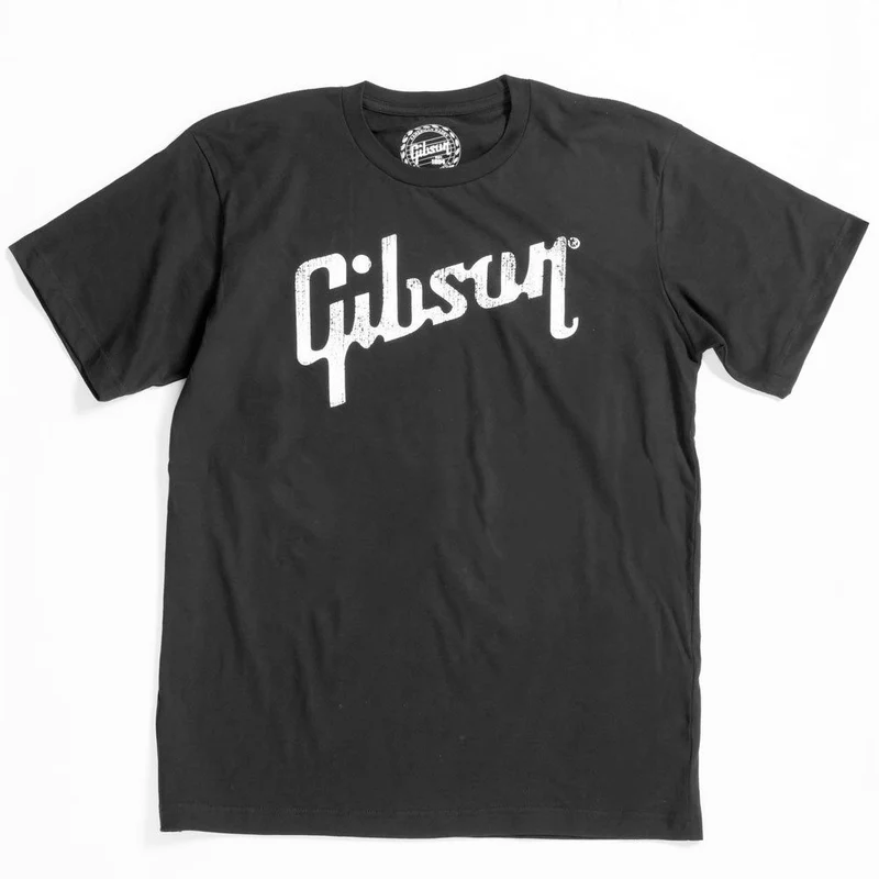 Gibson Distressed Gibson Logo T (Black - XXL)