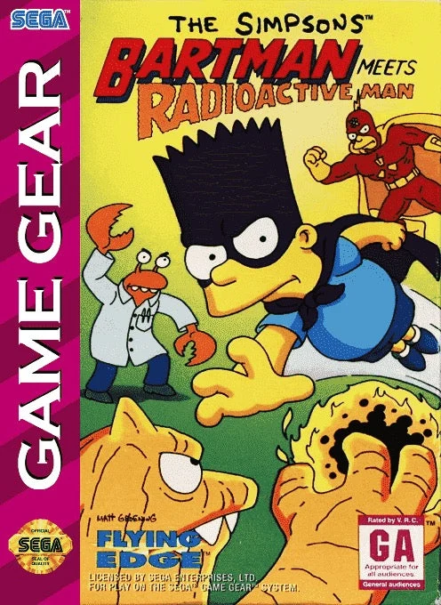 The Simpsons Bartman Meets Radioactive Man - Sega Game Gear