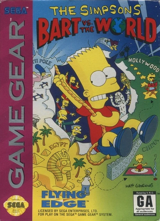 The Simpsons Bart vs the World - Sega Game Gear