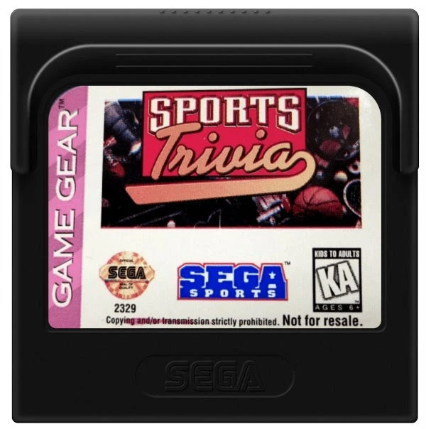 Sports Trivia - Sega Game Gear