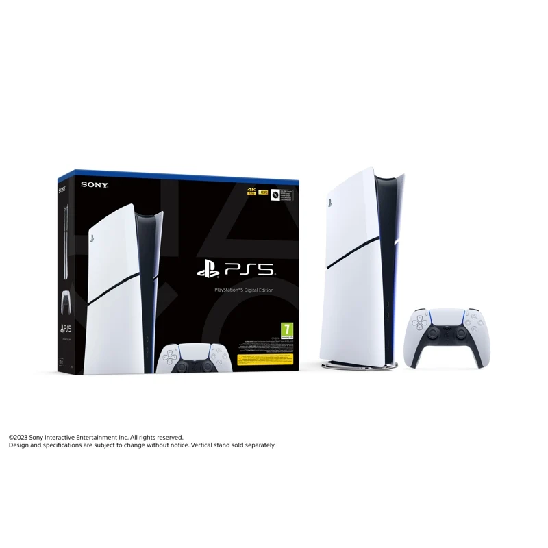 PlayStation 5 Digital Edition Slim Console, White