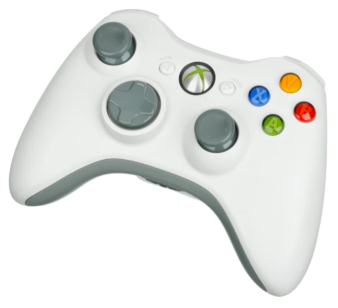 Microsoft Xbox 360 White & Gray Wireless Controller