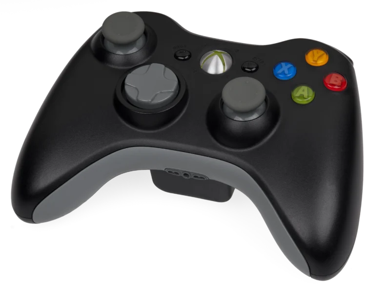 Microsoft Xbox 360 Black & Gray Wireless Controller